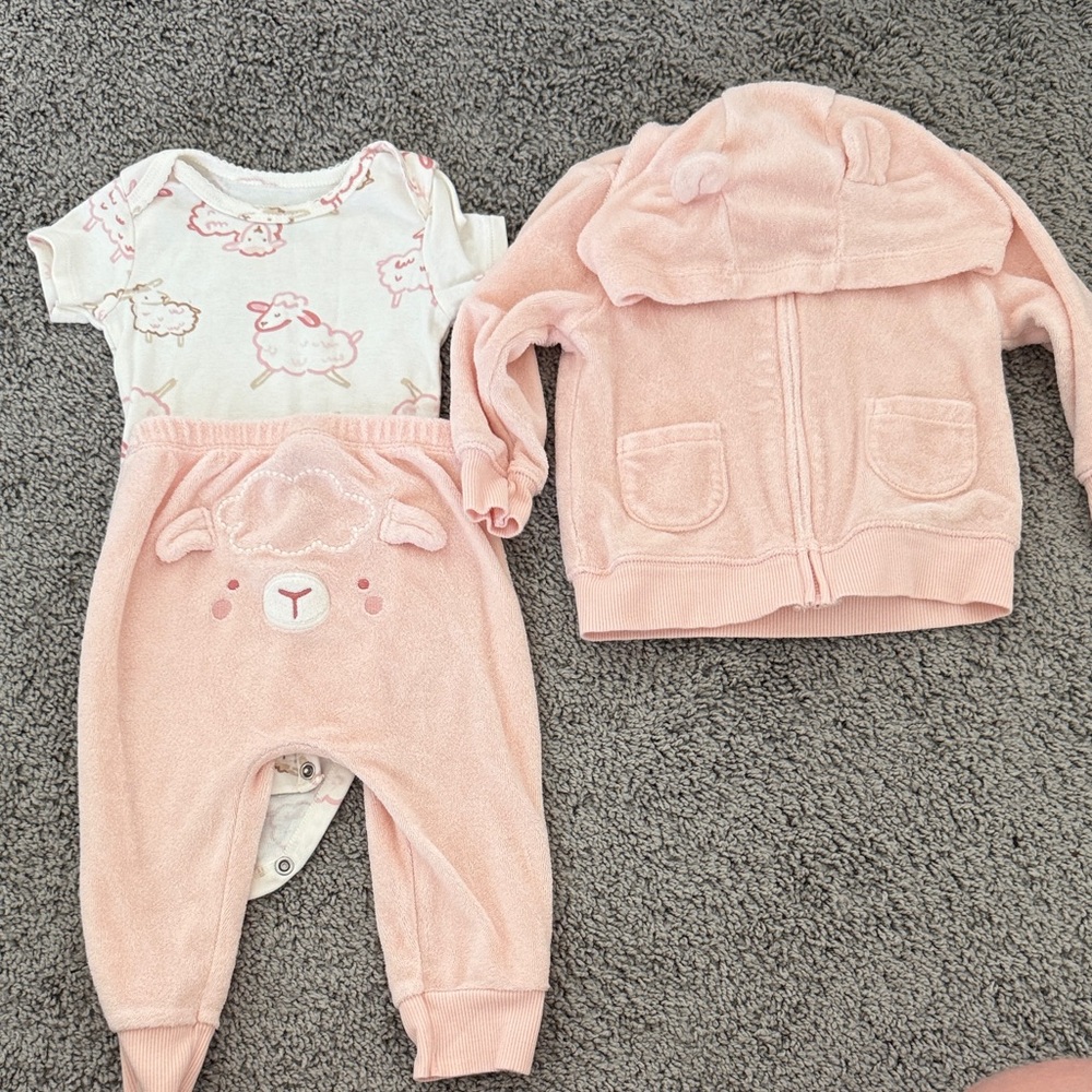 Carter's Pink Sheep Matching Set